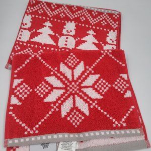 2packs 100% Contton Snowman Fingertip Towel